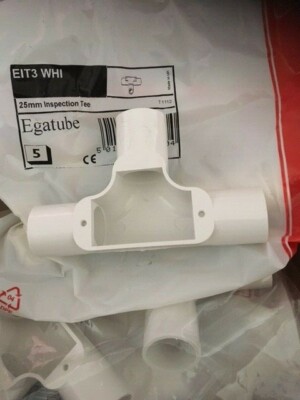 MK EIT3 WHI Egatube Conduit 25mm Inspection Tee - Bag of 4 - conduit ...