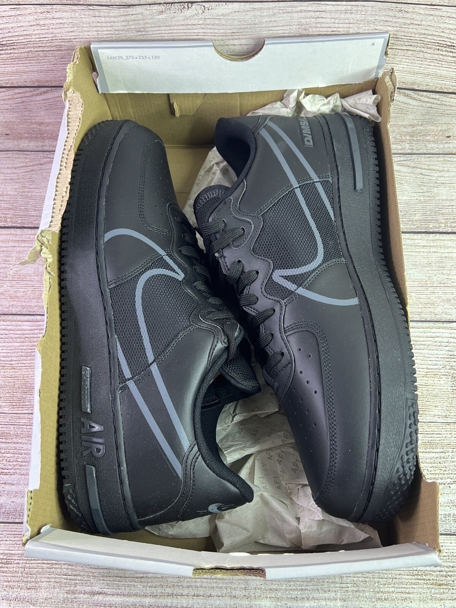 NIKE AIR FORCE ONE REACT *DMSX* TRIPLE BLACK* CT1020-002