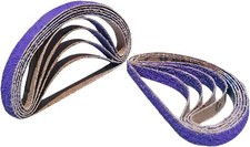 25/50PCS 10 x 330 mm Sanding Belts, 3/8" W x 13" L, Purple Ceramic,40-240 Grit