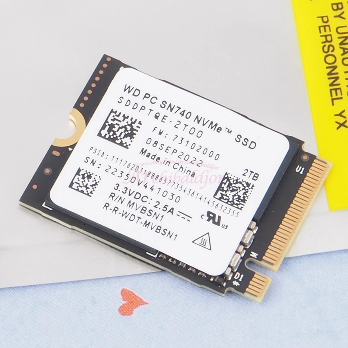 1pc NEW WD 2TB M.2 2230 SSD NVMe SN740 For Microsoft Surface Pro