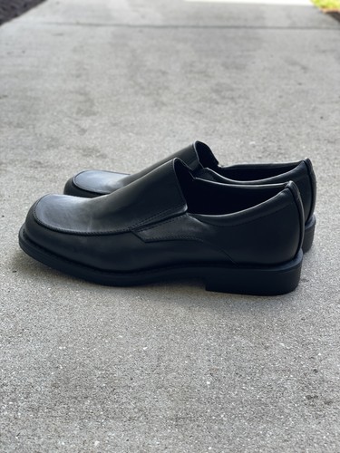 Jungen Smart Fit schwarze Anzugschuhe Slipper Maultier Größe Jugend 1 1/2 gebraucht