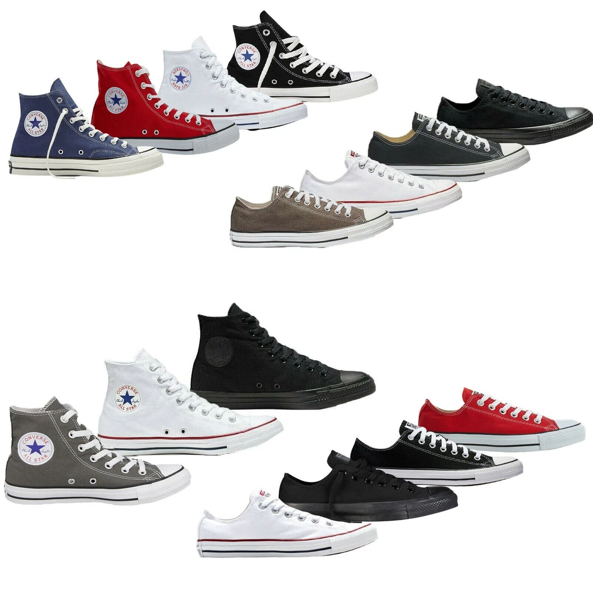 Converse Mens Womens Trainers Low High Tops Chuck All Star Casual