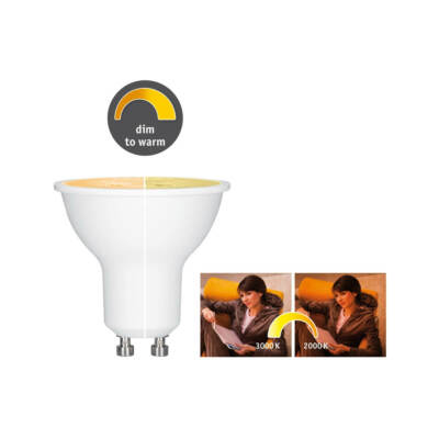 Paulmann LED Reflektorlampe, GU10, 6 W, 350 lm, Warmweiß, 1800-3000 K, Dimmbar