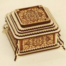 Boîte En Bois Naturelle Bio Écologique Produit Organique Fait Main