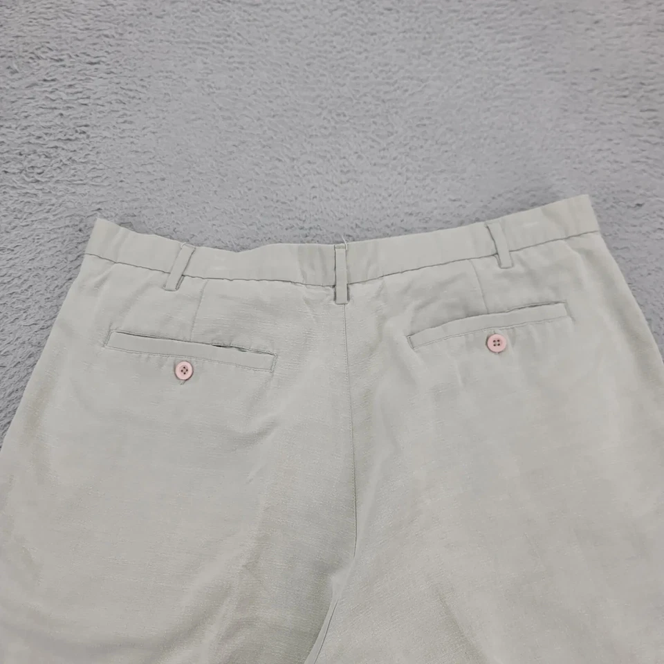 Pantalones Cortos Arnold Palmer Para Hombres 36 Verde Mezcla de Lino Golf Aire Libre Informales Ligeros Foto 4 de 4