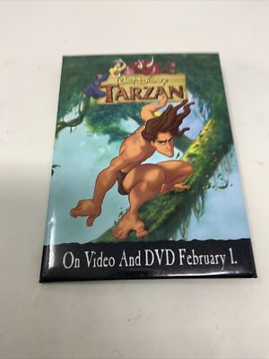 Button pin WALT DISNEY TARZAN VIDEO DVD RELEASE