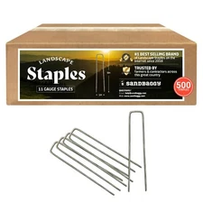 500 6-Inch Landscape Staples~SOD Staples Landscape Fabric Pins by Sandbaggy