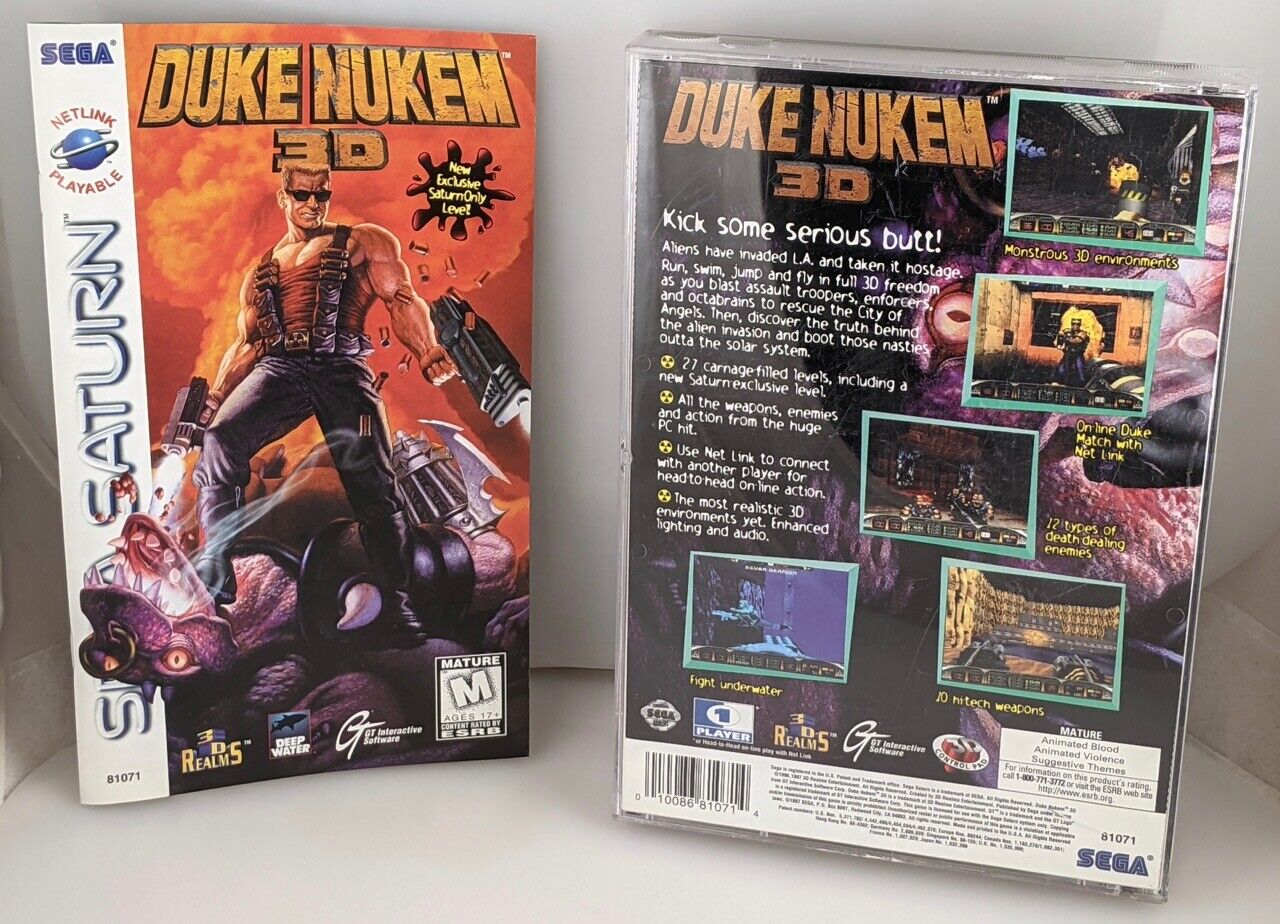 Sega Saturn - Duke Max 75% OFF Nukem Case overseas Manual ONLY Art