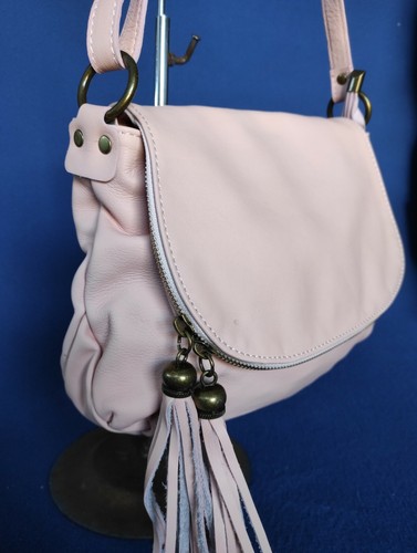 Borsa Donna VERA PELLE Morbida Leggera Pratica Tracolla Azzurra Panna Rosa  | eBay