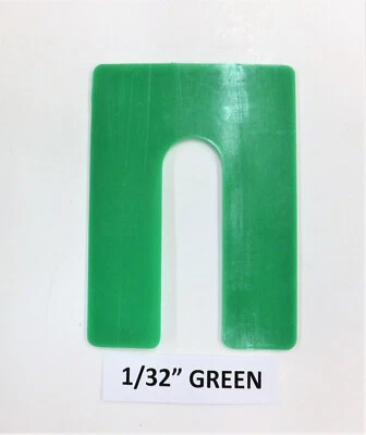 GROVE? HORSESHOE SHIMS,PLASTIC 3"X4", VARIOUS THICKNESS & QUANTITIES *SEE DESCRIPTION*