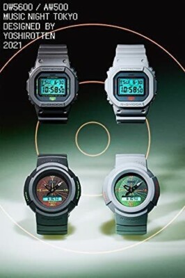 【新品未使用】G-SHOCK YOSHIROTTEN AW-500MNT G-Shock AW-500MNT-1AJR YOSHIROTTEN Design Music Night Tokyo
