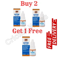 ISOTINE Eye Drops CURE CATARACT Glaucoma Fresh Stock BUY 2 GET 1 FREE