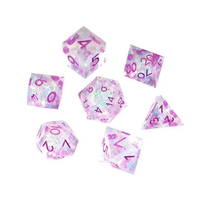 GOO BETTER DND Dice Resin Dice 6 Sets Dungeons and Dragons Dice Set 7 Sided Polyhedral D&D