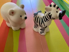 Fisher-Price Little People Zoo Animals ~ Polar Bear & Zebra