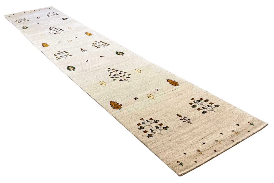 Gabbeh Loom Luri Läufer – 78x400 – Handgewebt-Wolle – Creme-Natural – Lebensbaum - Bild 4 von 4