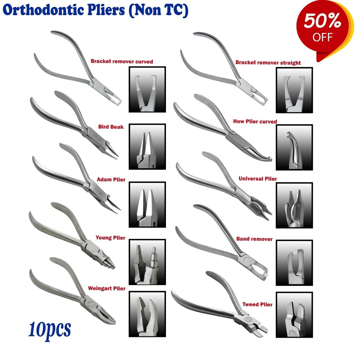 Pince Orthodontie Acier Inoxydable - Pour Brackets Et Archwires - Neuf