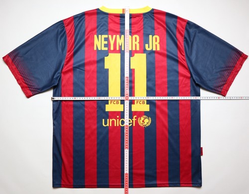 BARCELONA 2010/2011 HOME #11 NEYMAR REPLICA SHIRT SOCCER JERSEY ROGER'S MENS XL - Picture 13 of 15