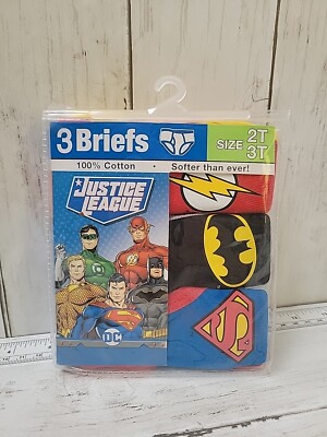Justice League Cotton Underwear Boys Size 4 - View #3