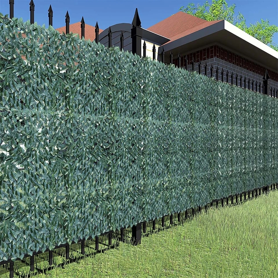 4ft Artificial Faux Ivy Leaf Privacy Fence Screen Hedge Mesh Panel Home Decor D - Image 3 of 4