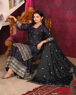 Hochzeit Kleidung Indisch Bollywood Salwar Kameez Party Pakistani Anzug Designer - Bild 1 von 4