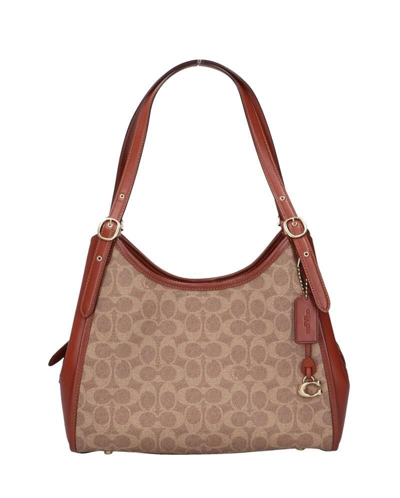 COACH Lori Shoulder Bag Signature Canvas Brown Multi C4825 COACH Lori Shoulder Bag Signature Canvas Brown Multi C4825