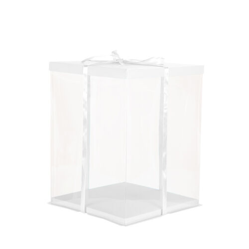 5X 2X PVC Gift Boxes Cake Packaging Transparent Box Wedding Xmas Favors Present - Picture 3 of 15