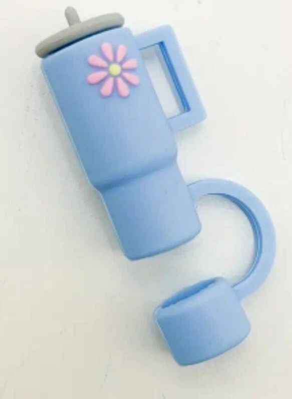 Tumbler Design Straw Tips Cover, Silicone Straw Covers Cap, Reusable Drinking...