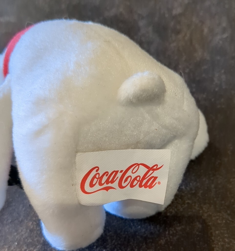 RARE Coca-Cola Plush Polar Bear GIVE LIVE LOVE COKE New Coca-Cola