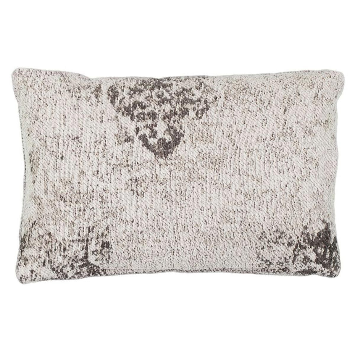 Coussin haut de gamme 40x60cm Anthracite Nostalgia au tissage texturé premium