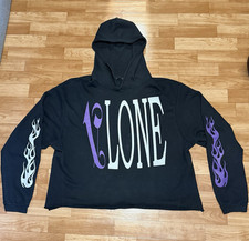 Vlone x Palm Angels Men s L Black Fleece Pull...