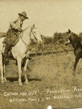 1911 RPPC Round Up Down And Out Roundup