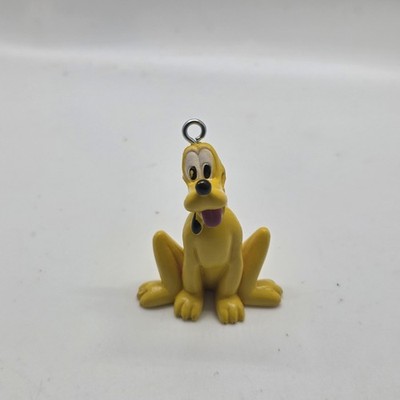 VTG Disney Pluto Dog Sitting PVC Figure Keychain Backpack Tag Bag Charm