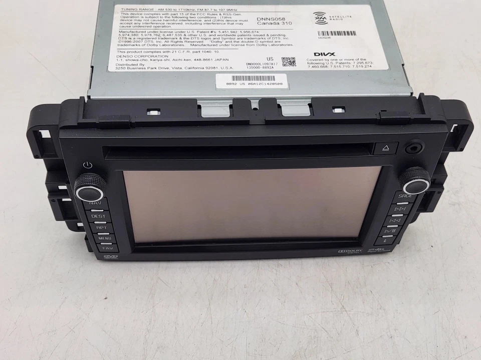 GMC Yukon Chevy Suburban 1500 2012-2014 radio reproductor de CD receptor de pantalla OEM Foto 4 de 4