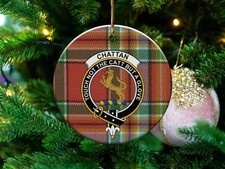 Chattan Clan Scottish Tartan Ceramic Ornament