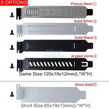 5pcs / 10pcs PCI Slot Covers with Screws for PC Case Dustproof Black Silver