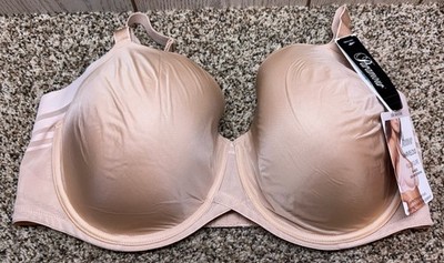 Paramour ''Buff Beige'' Marvelous Side Smoother Seamless Bra. Size: 42DDD.