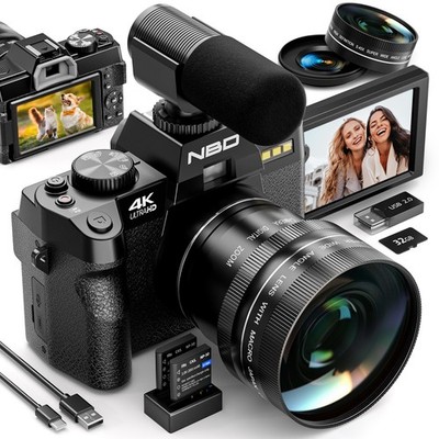 4K 48MP Digital Camera 16X 3'' IPS LCD screen Video Camera Autofocus for Vlogging