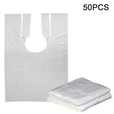 50/100x Disposable Waterproof Hair Salon Barber Capes Shampoo Apron Hair Cutting