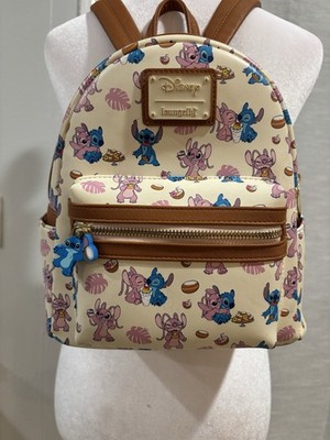 Loungefly Disney Lilo & Stitch Mini Backpack Cream Brown  display picture 2