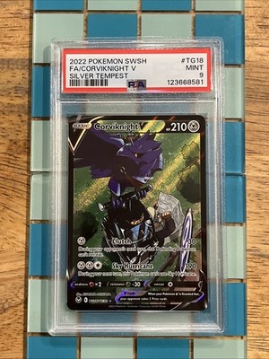 GRADED PSA 9 2022 Pokemon SWSH FA/Corviknight V Silver Tempest