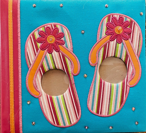 FLIP FLOP BEACH Photo album ~ holds 160 4x6 photos + 2 on cover Summer is here