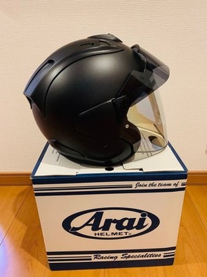 Arai VZ-Ram PLUS Matt Black 55-56cm S Size Open Face Helmet Pro