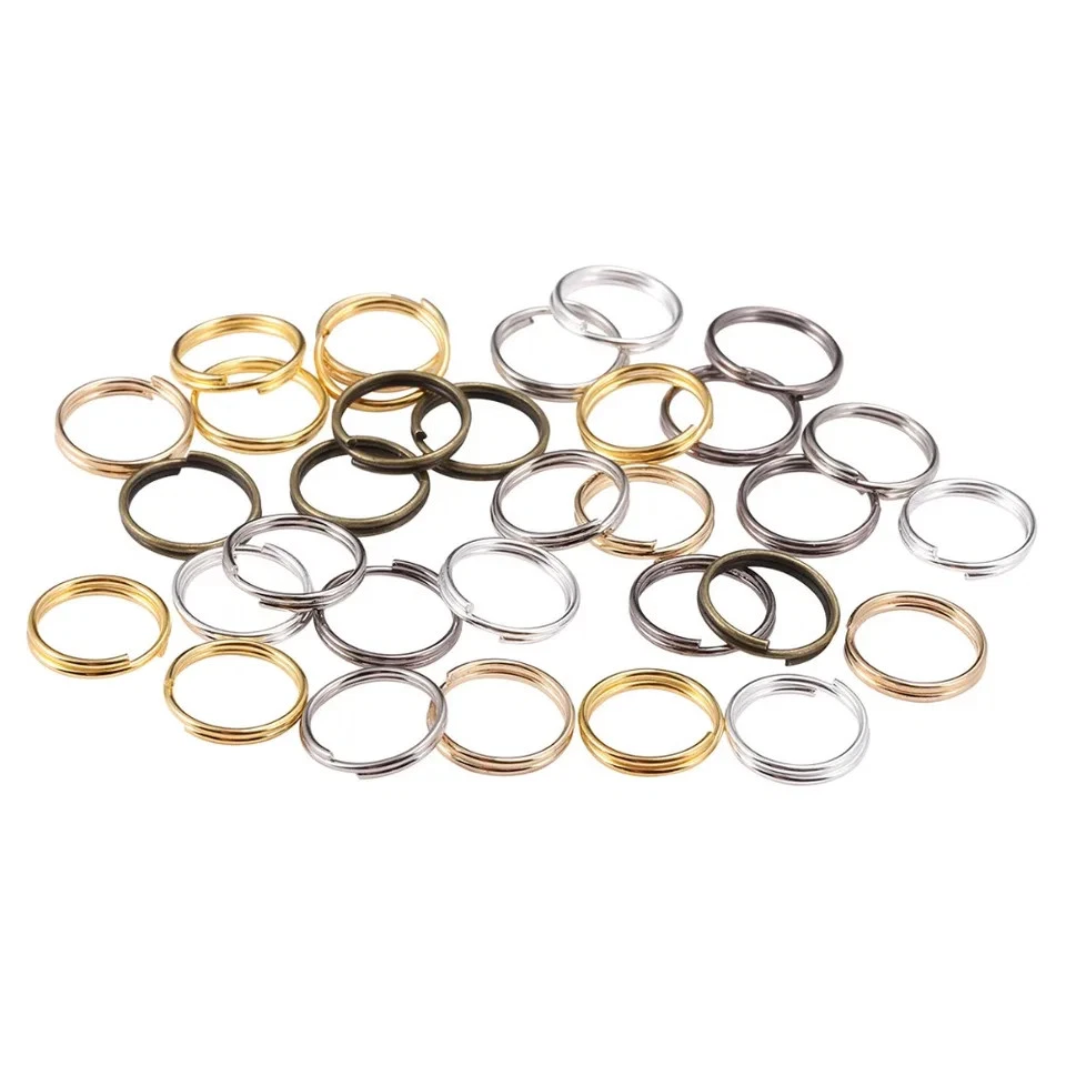 200pc 4–12mm Gold Open Jump Rings Double Loops Split Rings DIY Jewelry Making - Image 2 of 4