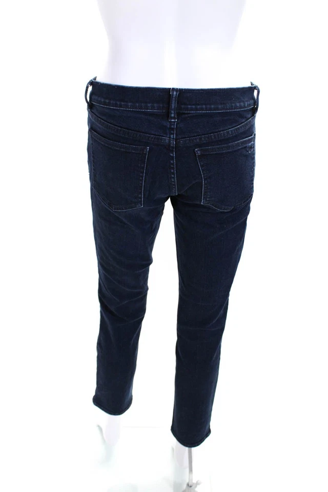 Pantalones de mezclilla recortados de tiro bajo azul oscuro talla 28 Tory Burch para mujer Foto 3 de 4