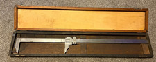 Vintage Starrett No. 122  Vernier Caliper 24&rdquo; in Original Wooden Box