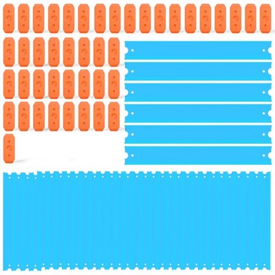 Track Set Building Pieces for Hot Wheels Toy Cars 86-Piece Straight 40-Ft Blue