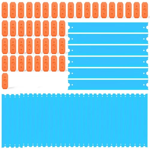 Track Set Building Pieces for Hot Wheels Toy Cars 86-Piece Straight 40-Ft Blue