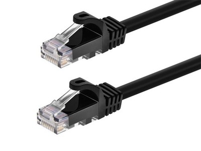 Flexboot Cat6 Ethernet Patch Cable Network RJ45 Stranded UTP 24AWG 75ft Black