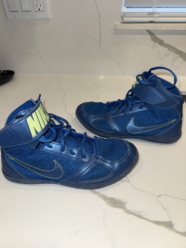 Nike takedown Wrestling Shoes Blue/Volt size 9