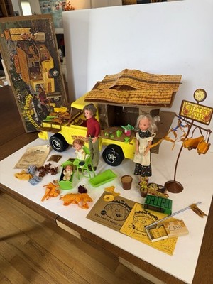 Sunshine Family Lot Van Dolls Accessories Original Box 1974 Mattel